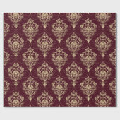 Luxe Royal Damask Gold Ornamental Pattern Cadeaupapier (Vlak)