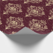 Luxe Royal Damask Gold Ornamental Pattern Cadeaupapier (Hoek)