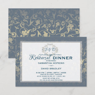 Luxe Royal Damask repetitie diner Kaart
