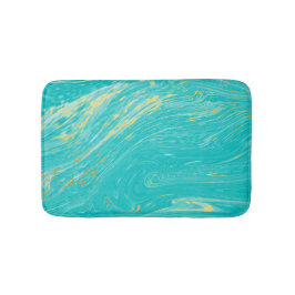 Luxe royal elegant Marble Gold Blue Badmat