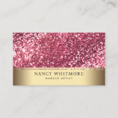 Luxe Royal Gold & Red Glitter Elegant Visitekaartje (Voorkant)