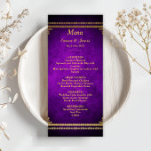 Luxe Royal Paarse & gouden bruiloft Menu