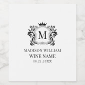 Luxe Royal Shields Badges  Ornament Wijn Etiket (Enkel label)