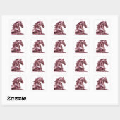 Luxe Roze Abstracte Sticker Ontwerp (Vel)