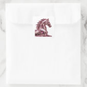Luxe Roze Abstracte Sticker Ontwerp (Tas)
