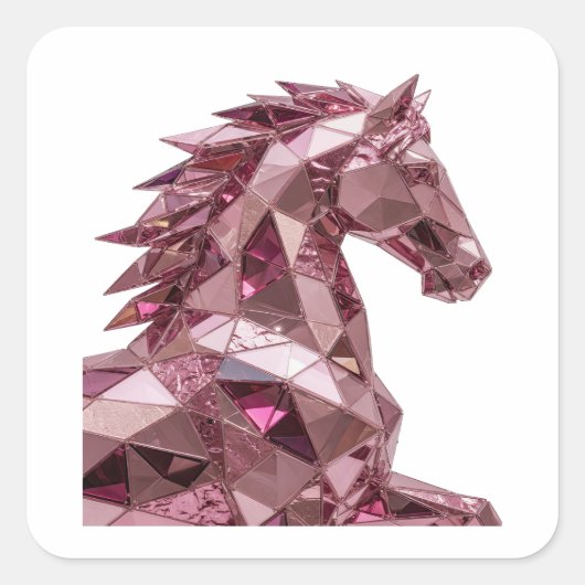 Luxe Roze Abstracte Sticker Ontwerp (Voorkant)