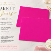 Luxe Roze Bedankkaartjes Bedankkaart