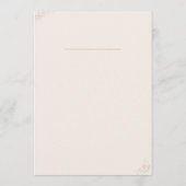 Luxe Roze Bloemachtig Trouwmenu Menu (Achterkant)