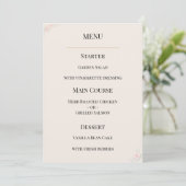 Luxe Roze Bloemachtig Trouwmenu Menu (Staand voorkant)