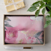 Luxe Roze Bloemen Goud Tissuepapier (Geschenk)