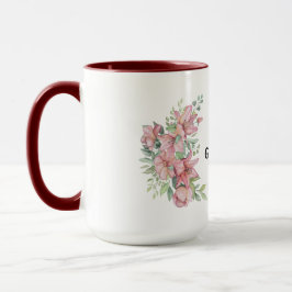 Luxe roze bloemenkrans Beste moeder ooit koffiemok Mok