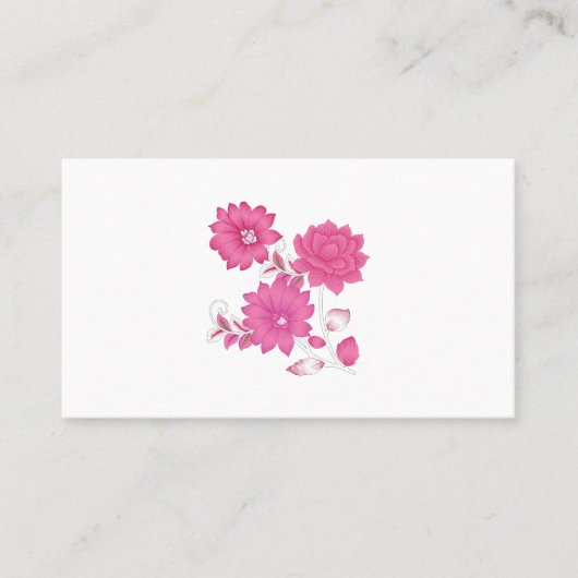 Luxe Roze Bloemenzaak Visitekaartjes (Voorkant)