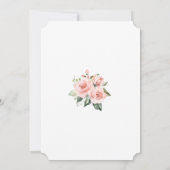 Luxe Roze Blush Bloemengoud Frame Sweet Sixteen Kaart (Achterkant)