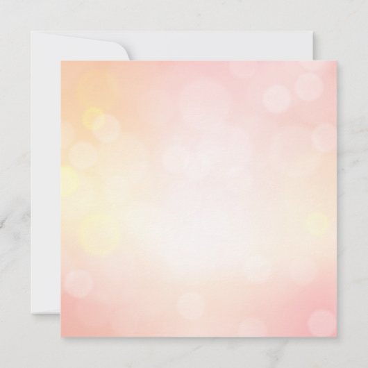 Luxe roze bokeh licht chique bruiloft kaart (Achterkant)