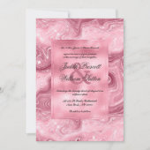 Luxe roze bruine bruideglitter marmer Wedding Kaart (Voorkant)