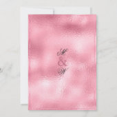 Luxe roze bruine bruideglitter marmer Wedding Kaart (Achterkant)