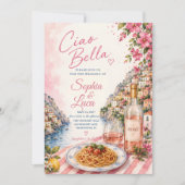 Luxe Roze Ciao Bella Positano Kaart (Voorkant)