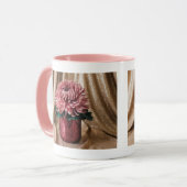 Luxe Roze Combo Mok Luxe Roze Chrysanten (Voorkant links)