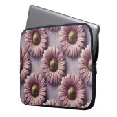 Luxe Roze Daisies Laptop Hoesje Sleeve (Voorkant Links)