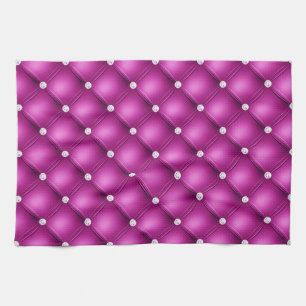 Luxe Roze Diamant Gebruikte Patroon Theedoek