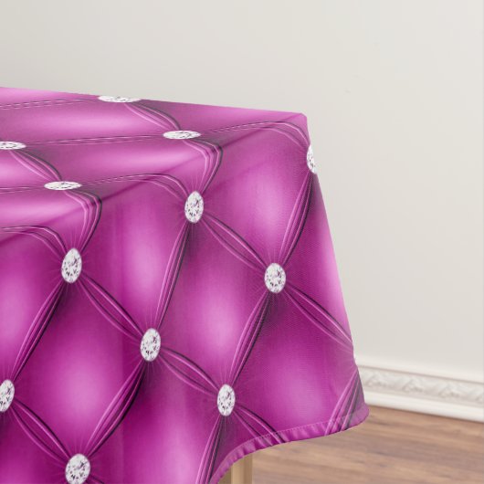 Luxe Roze Diamant Geplooid Patroon Tafelkleed (Voorbeeld)