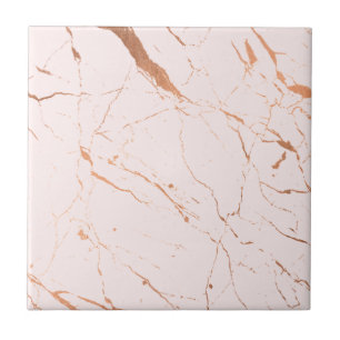 Luxe roze en Roos Gold Marble keramische tapijten Tegeltje
