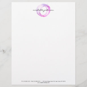 Luxe roze gekleurde Cirkelontwerper Logo Briefhoofd