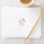 Luxe roze gekleurde Cirkelontwerper Logo Etiket (Insitu)
