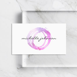 Luxe roze gekleurde Cirkelontwerper Logo Visitekaartje