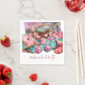 Luxe Roze Gepersonaliseerd Casino Bachelorette Servet (Insitu)