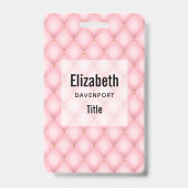 Luxe Roze Geplooide Diamant Patroon Badge (Achterkant)