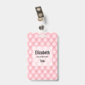 Luxe Roze Geplooide Diamant Patroon Badge (Achterkant met clip)
