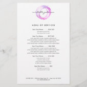 Luxe roze geschilderd cirkelontwerplogotype flyer (Voorkant)
