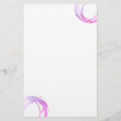 Luxe roze geschilderd cirkelontwerplogotype flyer (Achterkant)