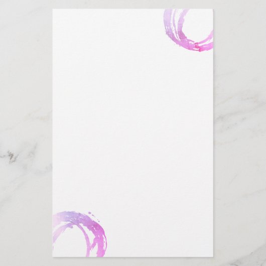 Luxe roze geschilderd cirkelontwerplogotype flyer (Achterkant)