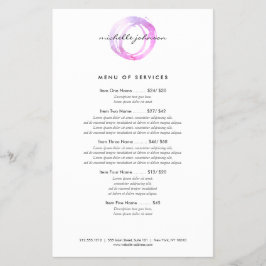 Luxe roze geschilderde cirkel design logo flyer
