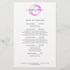 Luxe Roze Geschilderde Cirkel Designer Logo Flyer