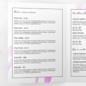 Luxe roze geschilderde cirkel Logo Brochure Drieluik Kaart (Binnenzijde eerst)