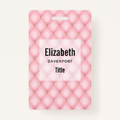 Luxe roze getuft diamanten patroon badge (Achterkant)