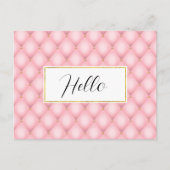 Luxe roze getuft diamanten patroon briefkaart (Voorkant)