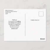 Luxe roze getuft diamanten patroon dank u briefkaart (Achterkant)