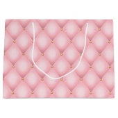 Luxe roze getuft diamanten patroon groot cadeauzakje (Voorkant)