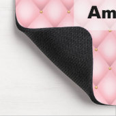 Luxe roze getuft diamanten patroon muismat (Hoek)