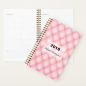 Luxe roze getuft diamanten patroon planner (Display)