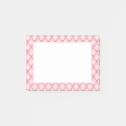 Luxe roze getuft diamanten patroon post-it® notes (Voorkant)