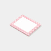 Luxe roze getuft diamanten patroon post-it® notes (Schuin)