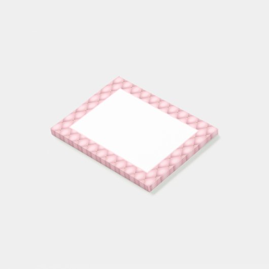 Luxe roze getuft diamanten patroon post-it® notes (Schuin)