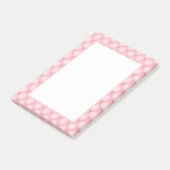 Luxe roze getuft diamanten patroon post-it® notes (Schuin)