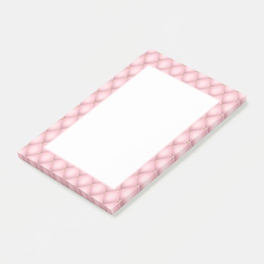 Luxe roze getuft diamanten patroon post-it® notes (Schuin)
