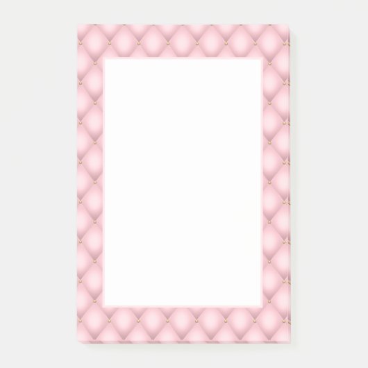 Luxe roze getuft diamanten patroon post-it® notes (Voorkant)